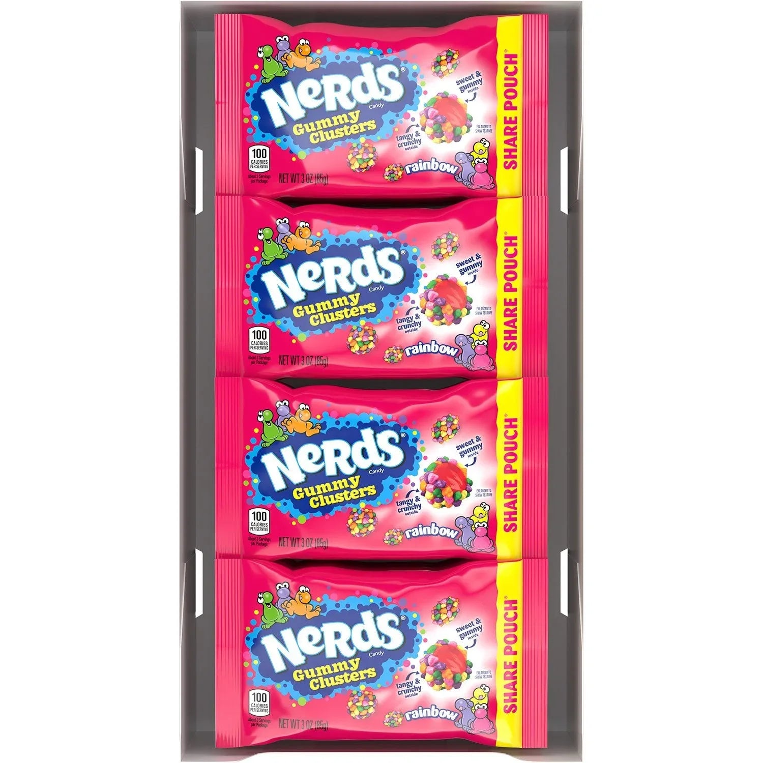 Nerds Gummy Clusters Candy, Share Size, 3 oz., 12 pk. - USA MEGA SHOP