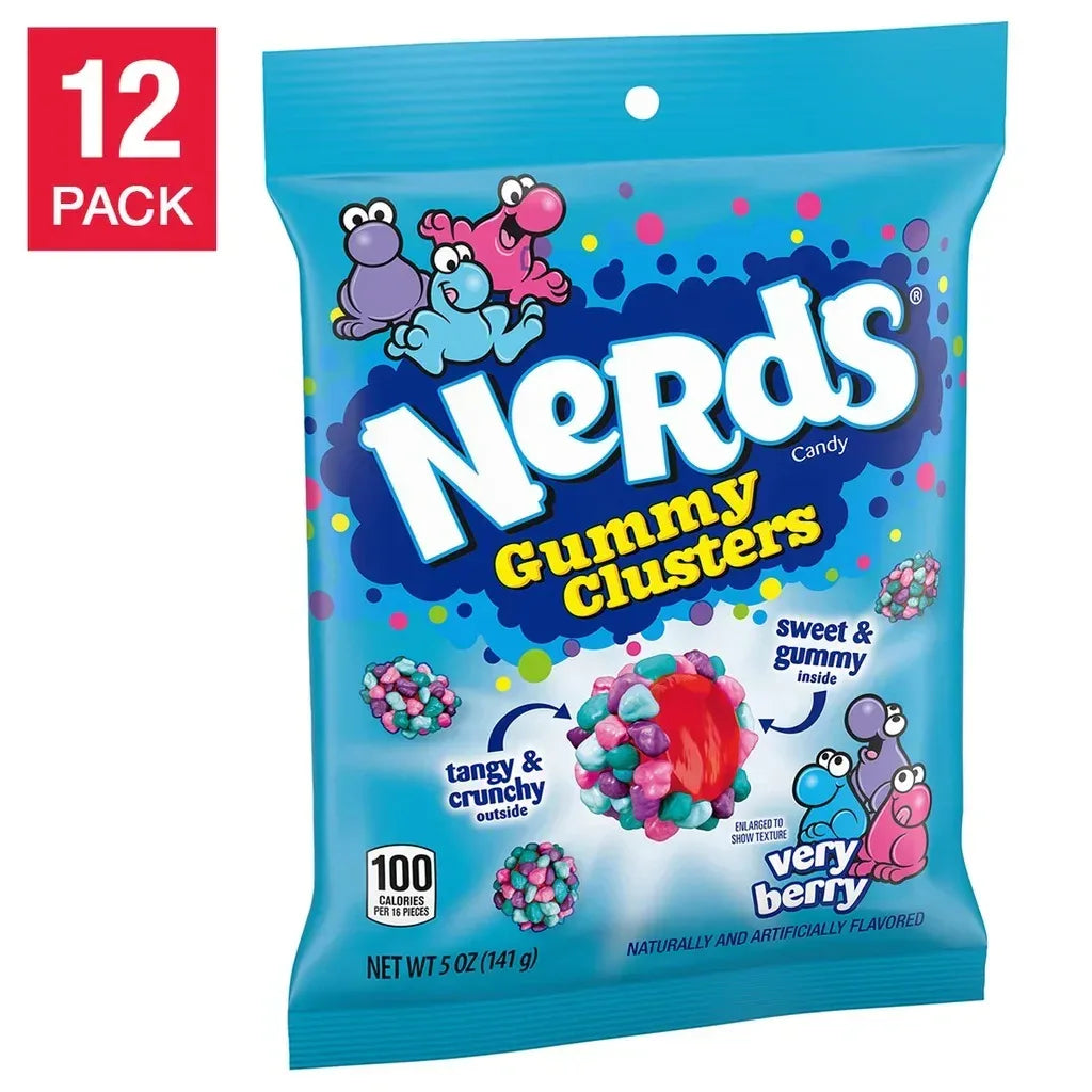 Nerds Gummy Clusters, Very Berry, 5 oz, 12-count