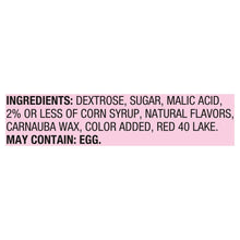 Ingredients panel for Nerds candy: dextrose, sugar, malic acid, corn syrup, natural flavors