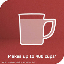 Instant coffee cup icon with 'Makes up to 400 cups' text