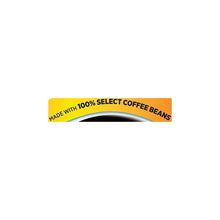 Coffee jar lid band with text: 100% select coffee beans