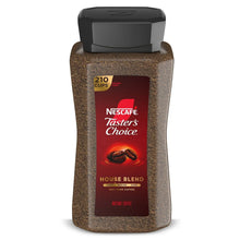 Instant coffee container with red NESCAFE Taster's Choice House Blend label