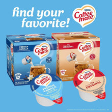 Coffee-Mate creamer singles assortment showing French vanilla and Original packs