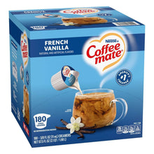Nestle Coffee-Mate French vanilla liquid creamer singles box, 180-count