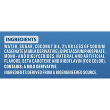 Coffee-Mate French vanilla liquid creamer singles ingredients panel