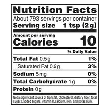 Nutrition Facts panel for powdered coffee creamer, serving size 1 tsp (2 g)