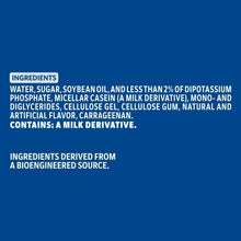 Coffee creamer ingredients label panel with allergen statement