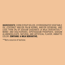 Ingredients list for powdered coffee creamer