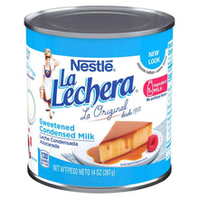 La Lechera Original sweetened condensed milk can with product label and serving image