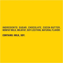 Nestle Toll House milk chocolate morsels bag ingredients panel with contains milk soy