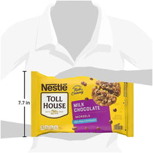 Nestle Toll House milk chocolate morsels bag front with purple band and chocolate image