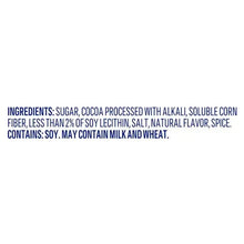 Chocolate drink mix container ingredients text on label
