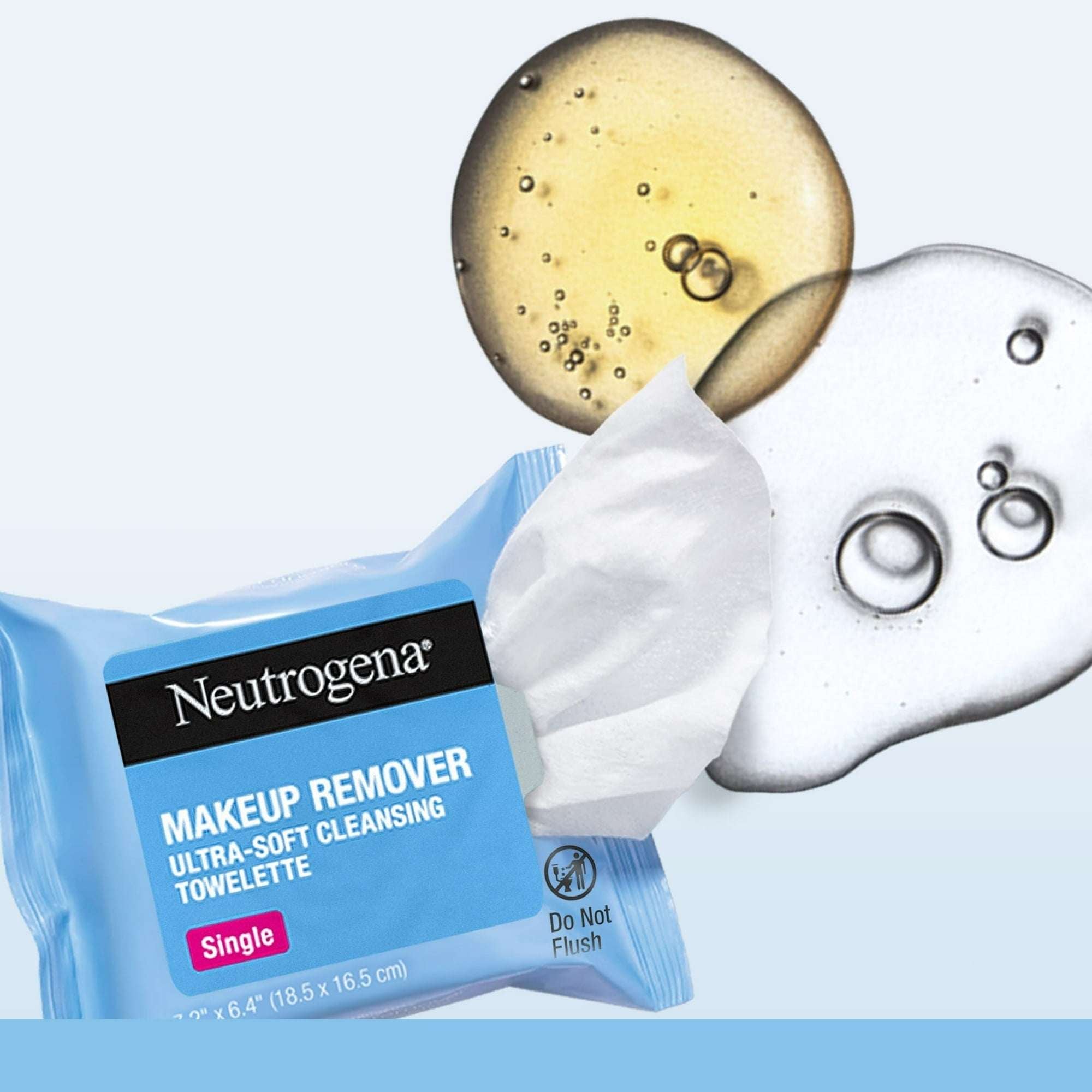 Neutrogena Cleansing Makeup Remover Wipes, Individually Wrapped Facial Wipes, 20 Count