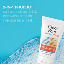 Neutrogena Clear Pore cleanser/mask tube, white with orange Neutrogena stripe