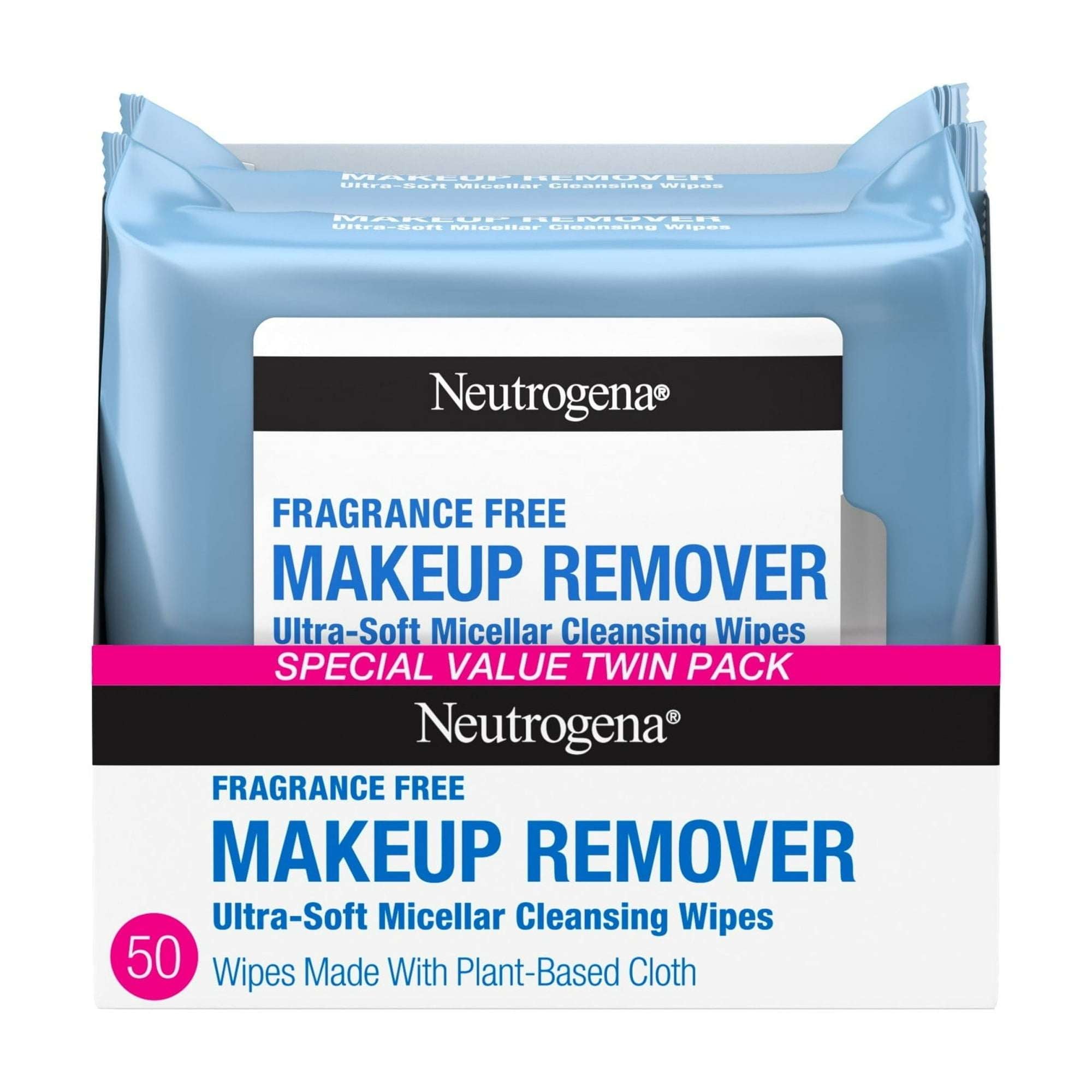 Neutrogena Makeup Remover Wipes & Face Cleansing Towelettes, Fragrance-Free, 25 Count