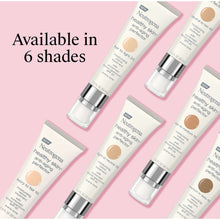 Neutrogena anti-aging moisturizer tubes in six shades, various tints