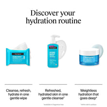 Hydro Boost hydration routine set: cleansing wipe pack, gel cleanser, hydrating cream