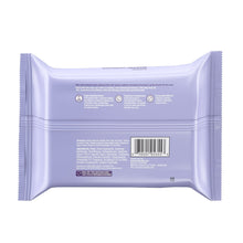Lavender Neutrogena makeup remover wipes back panel with barcode and ingredients.