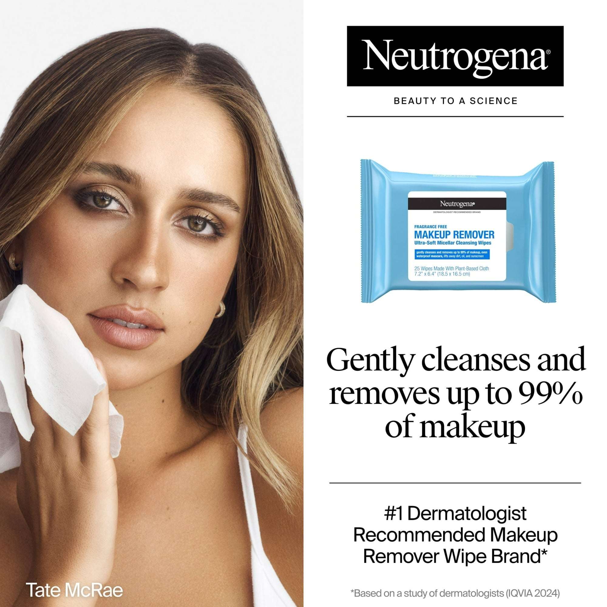 Neutrogena Makeup Remover Wipes & Face Cleansing Towelettes, Fragrance-Free, 25 Count
