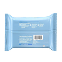 Blue makeup remover wipes pack back with barcode and ingredient info panel