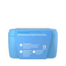 Back of blue Neutrogena makeup remover wipe case with ingredient info panel