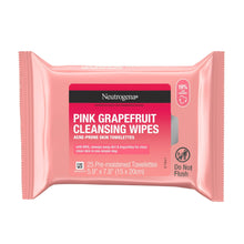Neutrogena oil-free facial cleansing wipes pack, pink grapefruit, 25 towelettes