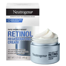 Neutrogena Rapid Wrinkle Repair Retinol regenerating cream jar with matching box