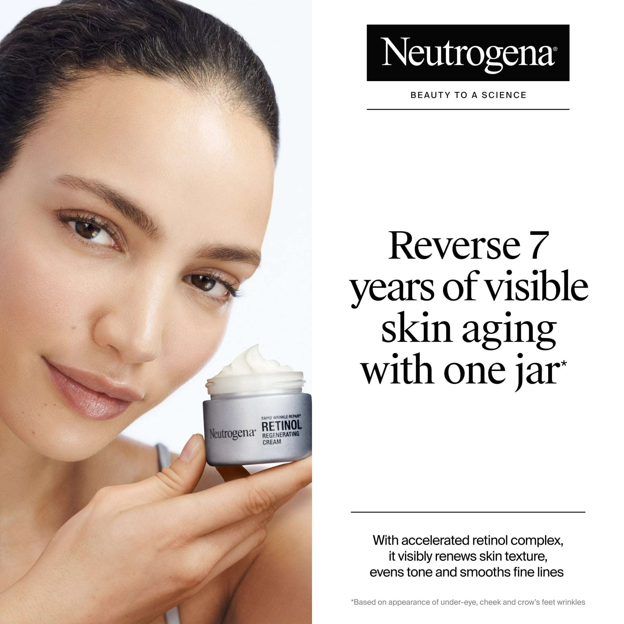 Neutrogena Rapid Wrinkle Repair Retinol Cream Face Moisturizer, Anti Aging Skin Care, 1.7 oz