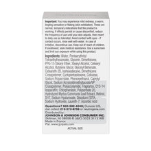 Retinol cream box back with ingredient list and usage directions