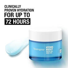 Neutrogena Hydro Boost Water Gel jar with blue gel in clear container