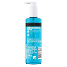 Neutrogena Hydro Boost facial gel cleanser bottle, teal blue with white pump