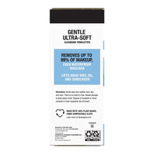Neutrogena Gentle Tra-Soft cleansing wipes box, removes up to 99% makeup