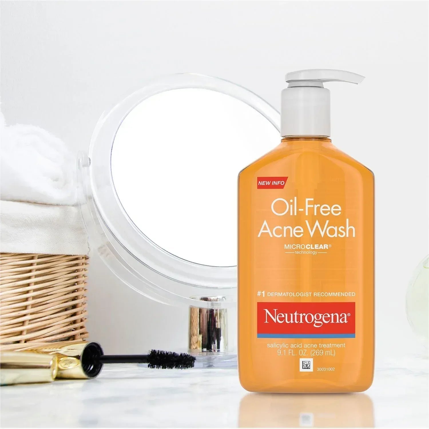 Neutrogena Oil-Free Acne Face Wash, 9.1 fl. oz., 2 pk.