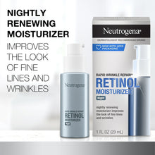 Neutrogena Rapid Wrinkle Repair Retinol moisturizer night bottle and package
