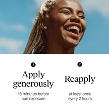 Sunscreen directions: apply before sun exposure, reapply every 2 hours