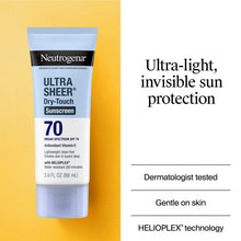 Ultra Sheer Dry-Touch sunscreen SPF 70 tube, 3 oz, with HELIOPLEX