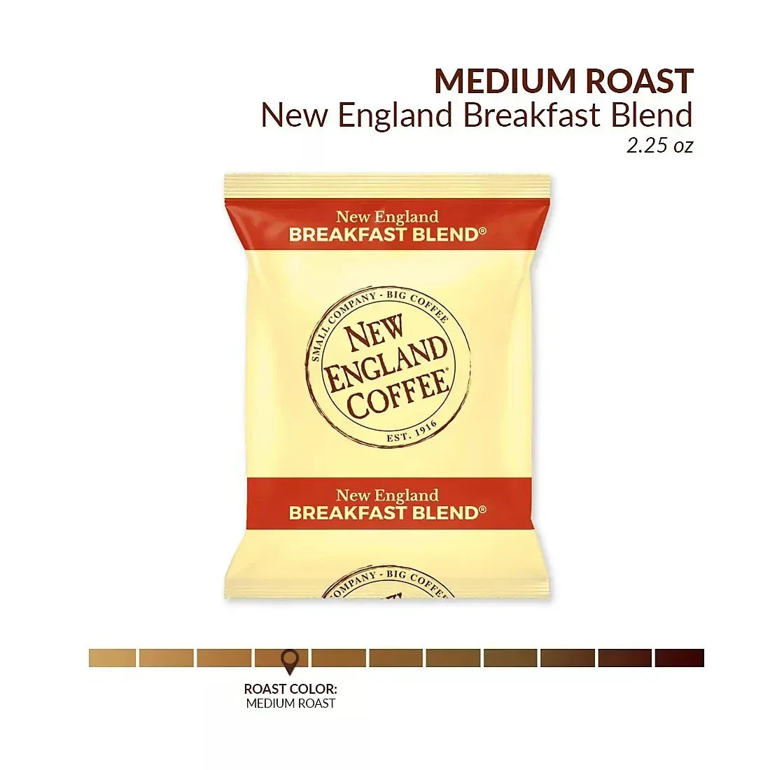 New England Coffee Breakfast Blend Ground Coffee Individual Packs, 42 pk./2.25 oz.