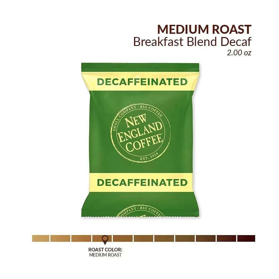 New England Coffee Decaffeinated Blend Ground Coffee Individual Packs, 42 pk./2 oz.