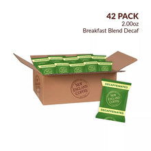 Decaffeinated coffee pack variety box, 42-count with green sealed individual sachets