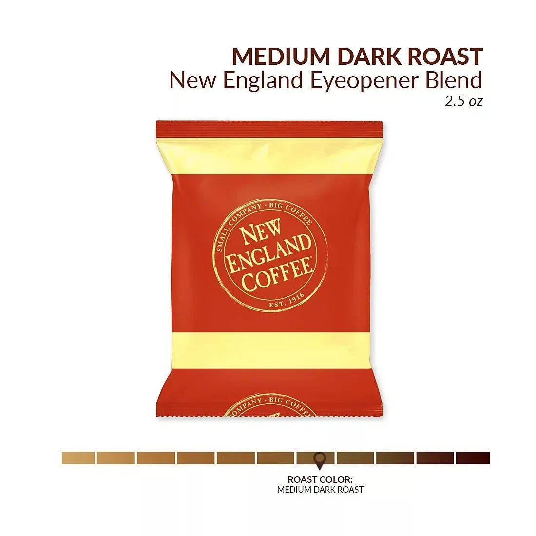 New England Coffee Eye Opener Ground Coffee Individual Packs, 42 pk./2.5 oz.