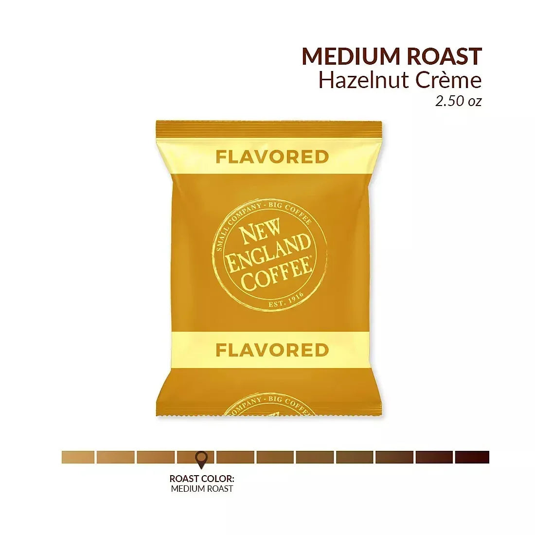 New England Coffee Hazelnut Creme Ground Coffee Individual Packs, 24 pk./2.5 oz.