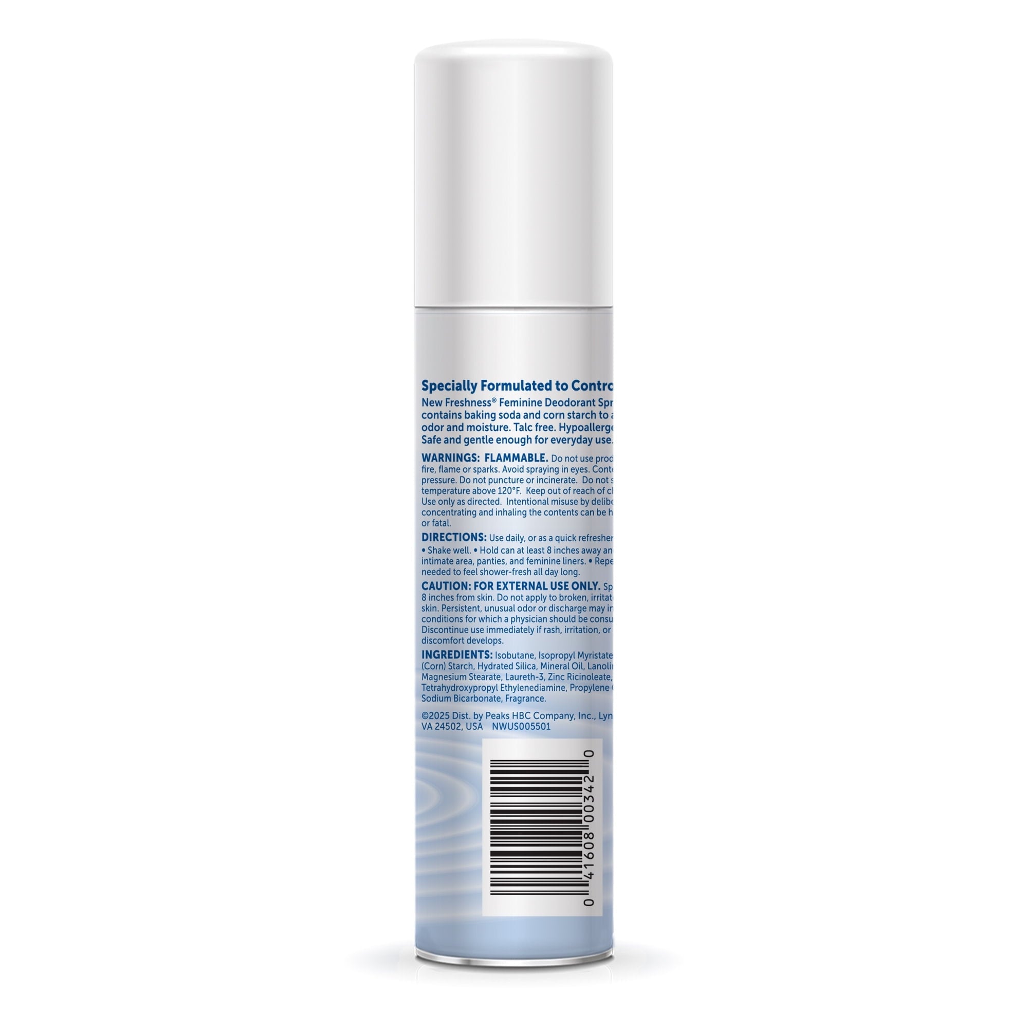 New Freshness Feminine Deodorant Spray, Baby Powder, 2 Oz