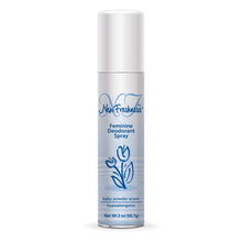 New Freshness feminine deodorant spray, baby powder scent, 2 oz aerosol can