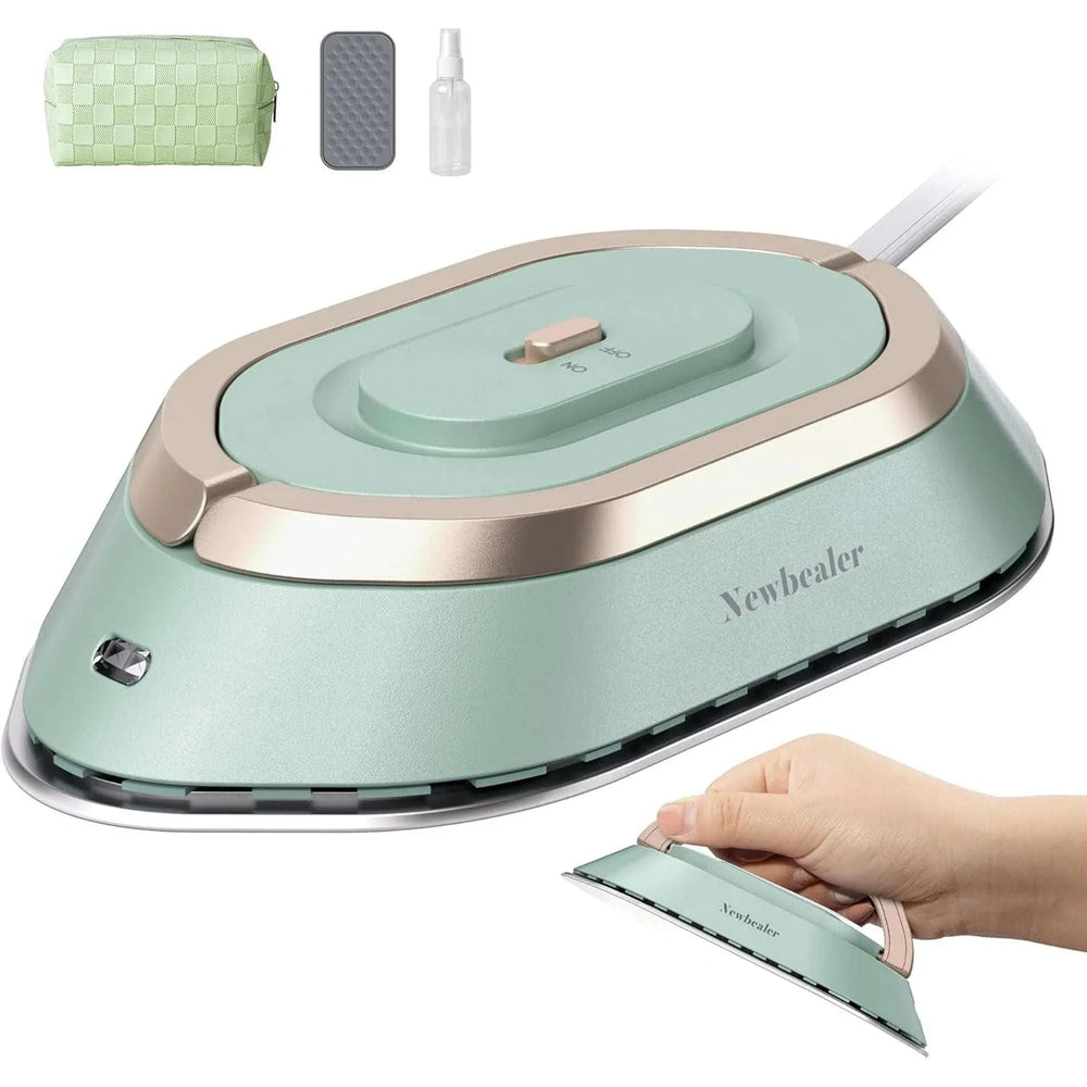 Newbealer Travel Iron with Global Voltage,Christmas Ready Gift,100-240V 0.8lb Ultra-Lightweight Mini Iron for Clothes,Xmas Gifts for Women,Girls(Red) - USA MEGA SHOP
