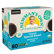 Organic Special Blend medium roast 80-count K-Cup pod box, angled side view