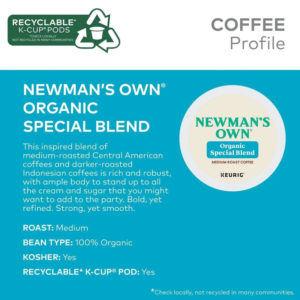 Newman's Own Organics Medium Roast K-Cup, Special Blend, 80 ct. - USA MEGA SHOP