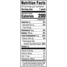 Nutrition Facts panel for fig cookies, serving size and calories and nutrients