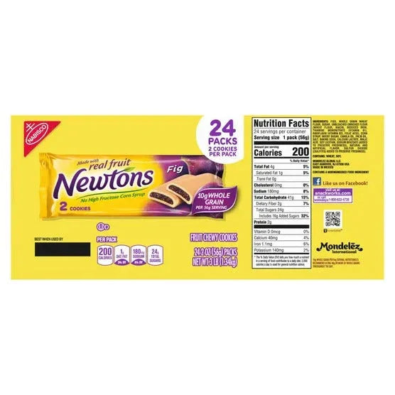 Newtons Fig Cookies, 2 oz, 24-count - USA MEGA SHOP