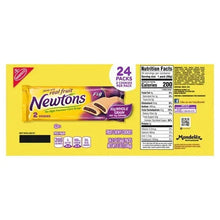 Fig cookie multipack back panel with Nutrition Facts and ingredient info on yellow package