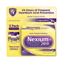Nexium 24HR acid reducer capsules 3-pack box, 42-count